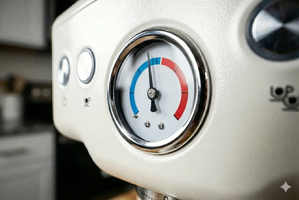 Neretva espresso machine analog pressure gauge dial display